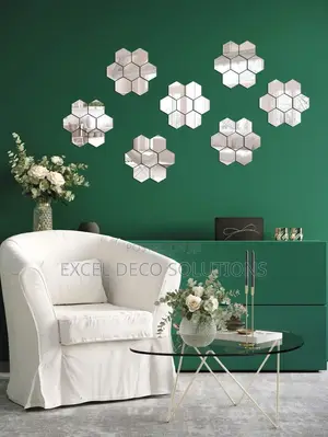 Easy to Apply Wall Mirrors- Hexagon Acrylic Mirrors