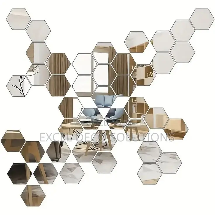 Hexagon Acrylic Mirrors- Space Decor Hack