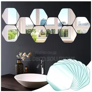 Stylish Hex Mirror Panels, Hexagon Shape Acrylic Mirrors