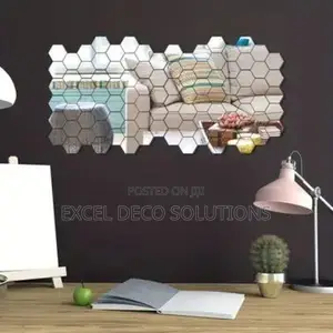 Luxe Hexagon Acrylic Wall Mirrors