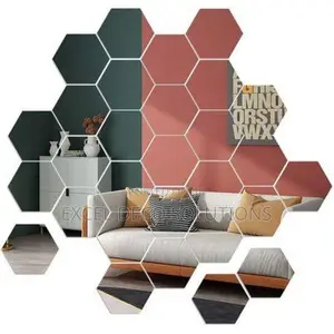 Elegant Wall Look With Hexagon Acrylic Mirrors