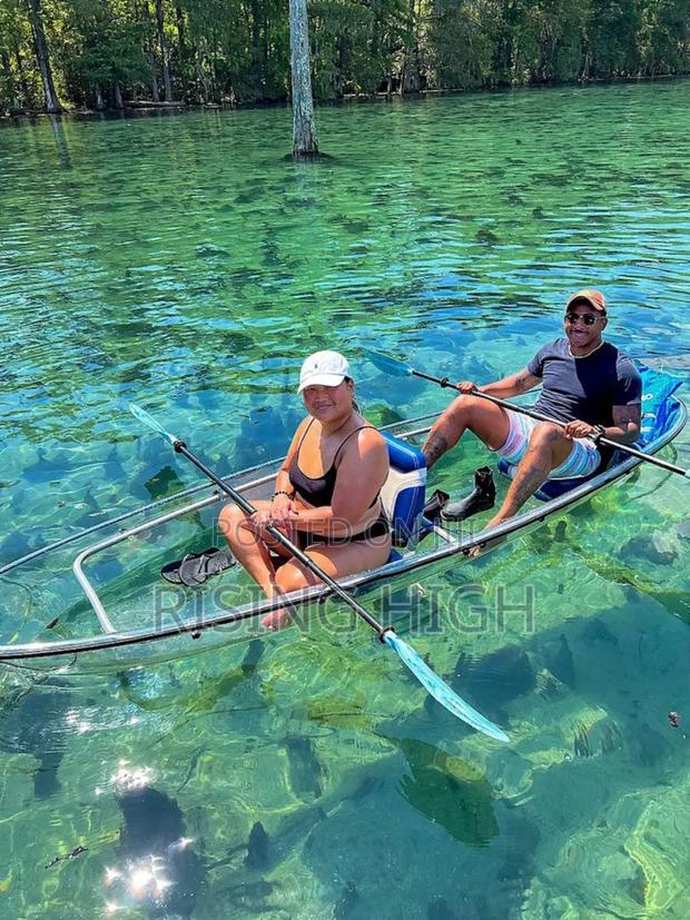 Clear Tandem Kayak With Paddle