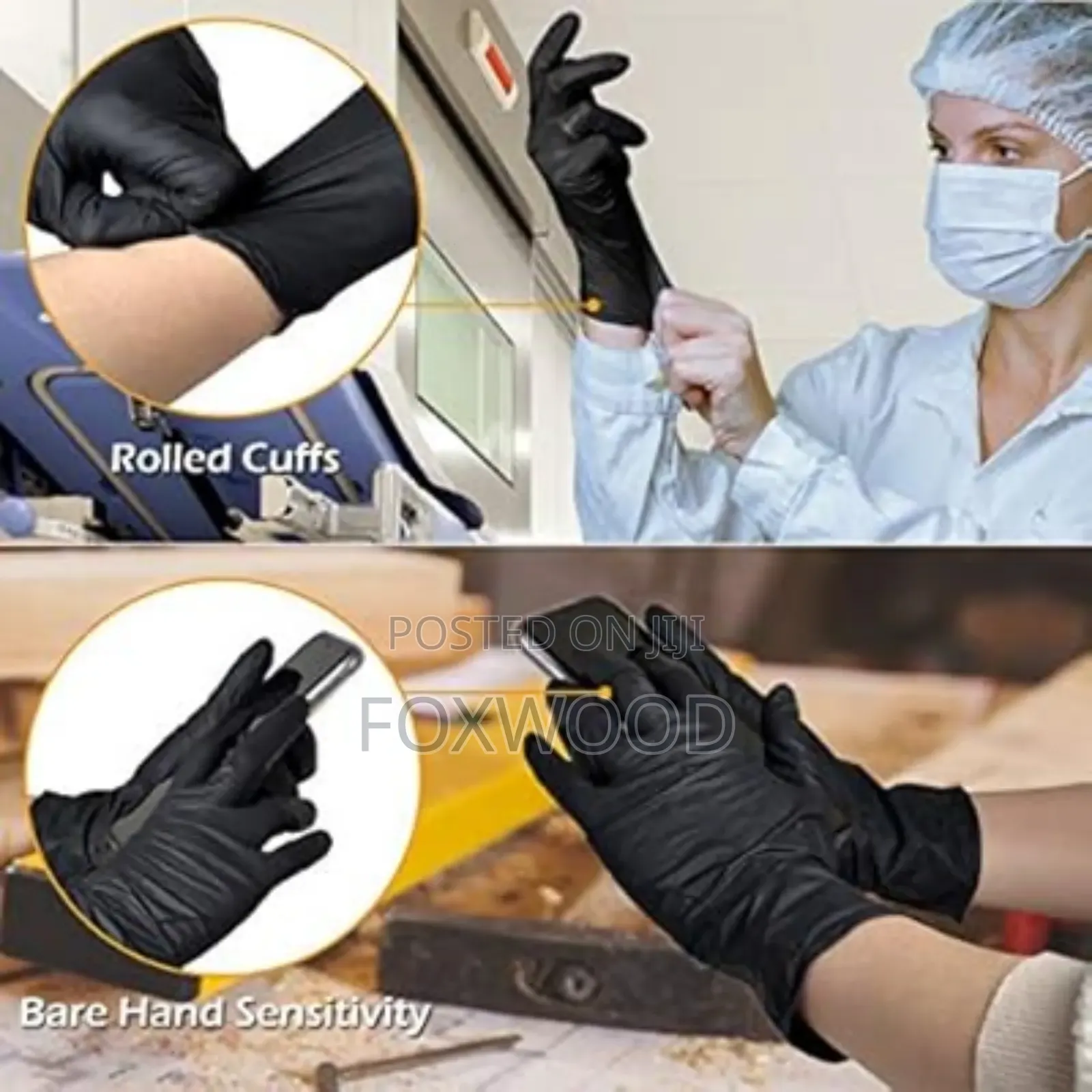 100pcs Disposable Synthetic Gloves