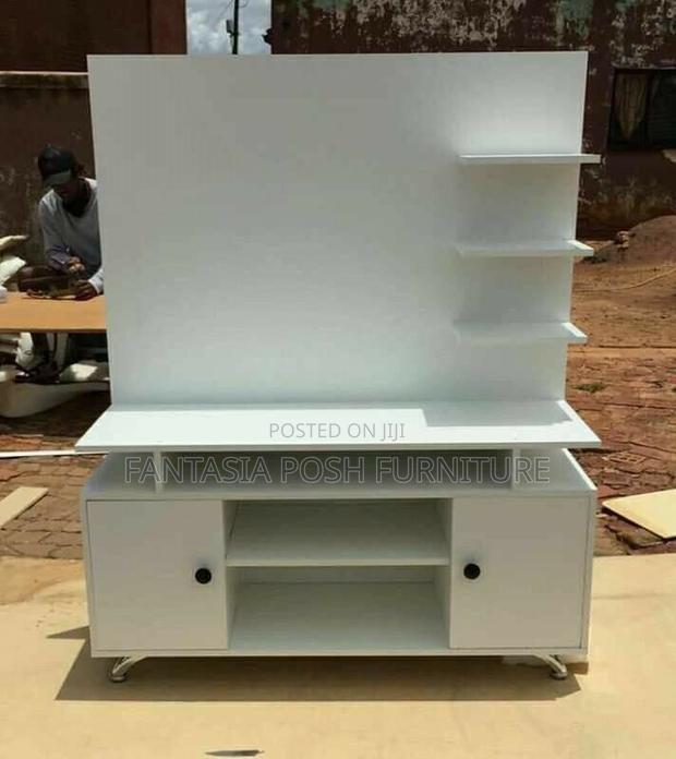 Modern Tv Stand With Floating Shelves - main view