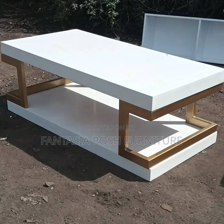 Coffee Table With Bold Metallic Frame