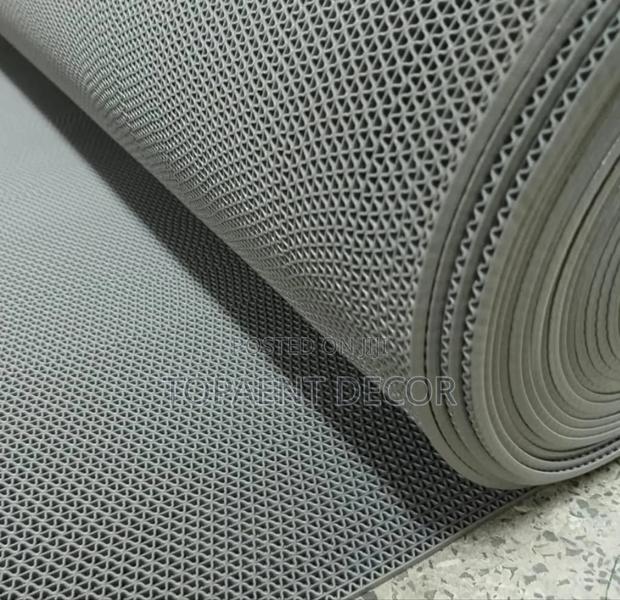 Perforated PVC Grey Non Slip Mall Mats - main view