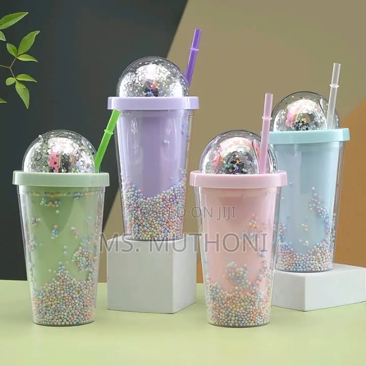 450ml Acrylic Smoothie/Party Cup With a Straw