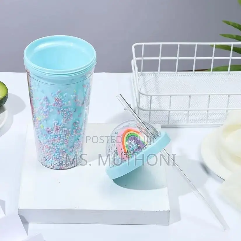 450ml Acrylic Smoothie/Party Cup With a Straw