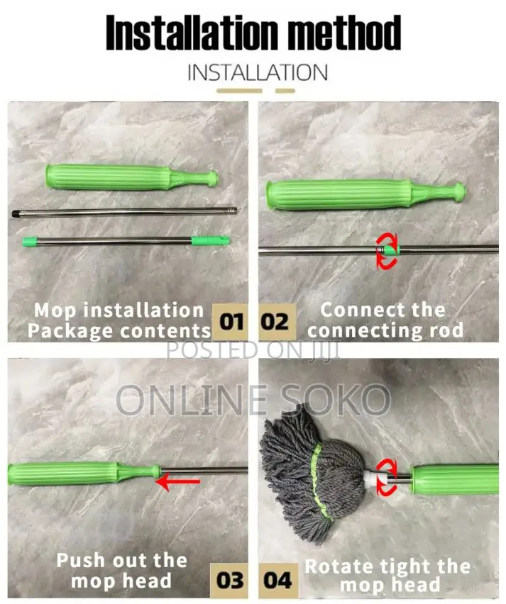 Handsfree 360 Spin 2 in 1 Dehydrated Self Wringing Mop