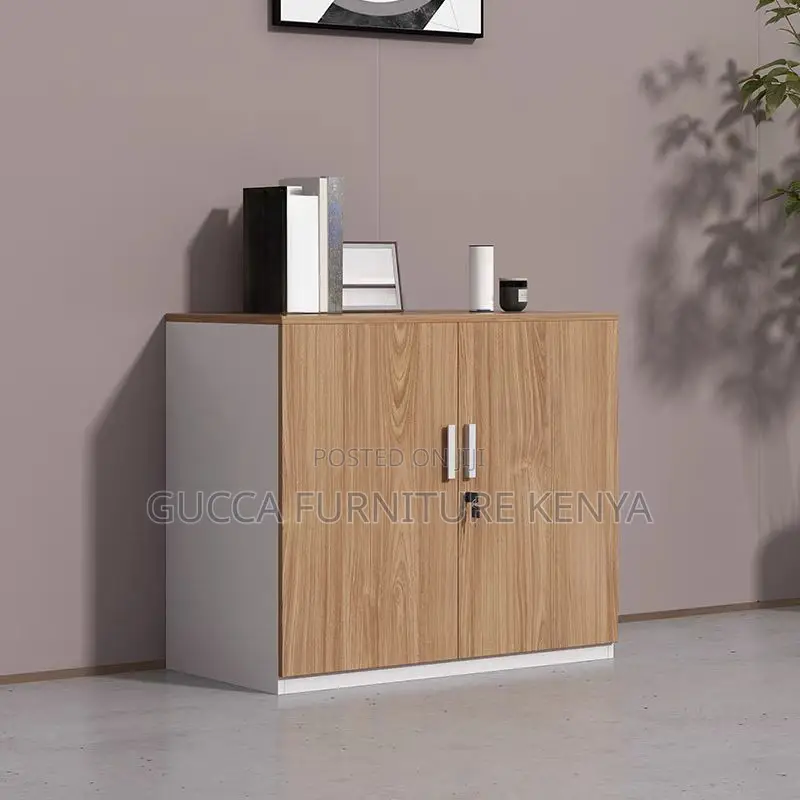 Office Cabinet:2-Door Credenza Cabinet With Door Handles