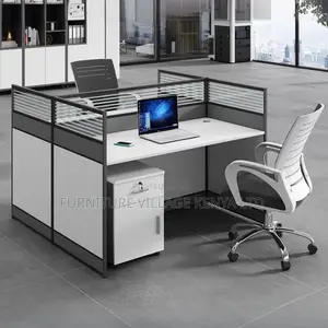 Workstation:2-Person Modular Workstation Set for Office Home