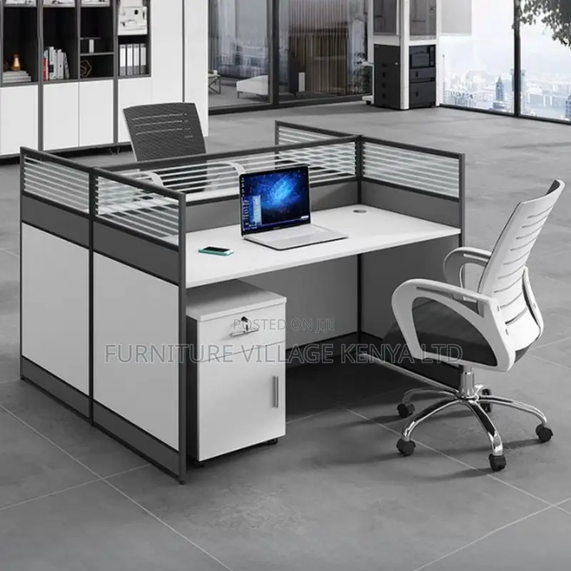 Workstation:2-Person Modular Workstation Set for Office Home
