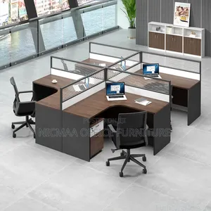 Modular 4-Parts Curved Workstation