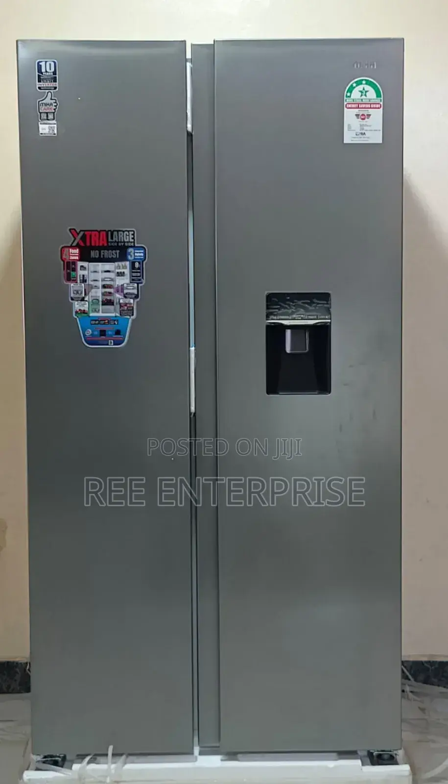 Invertor Compressor Mika 595l, 2 Door Side by Side Fridge,