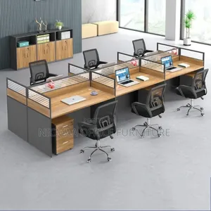 Plywood 6-Seater Modular Workstation