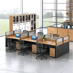 Plywood 6-Seater Modular Workstation