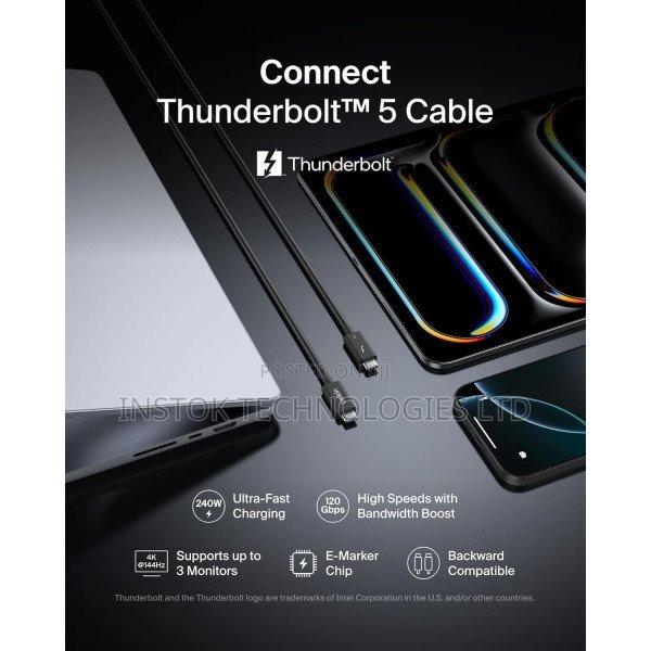 Belkin Connect Thunderbolt 5 Cable 240w 1m - thumbnail 2