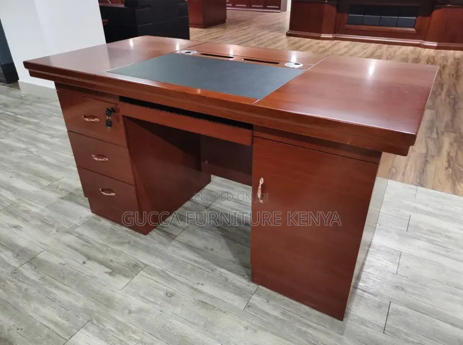 Office Desk:140cm Eco-Friendly Solid Wood Veneer Desk