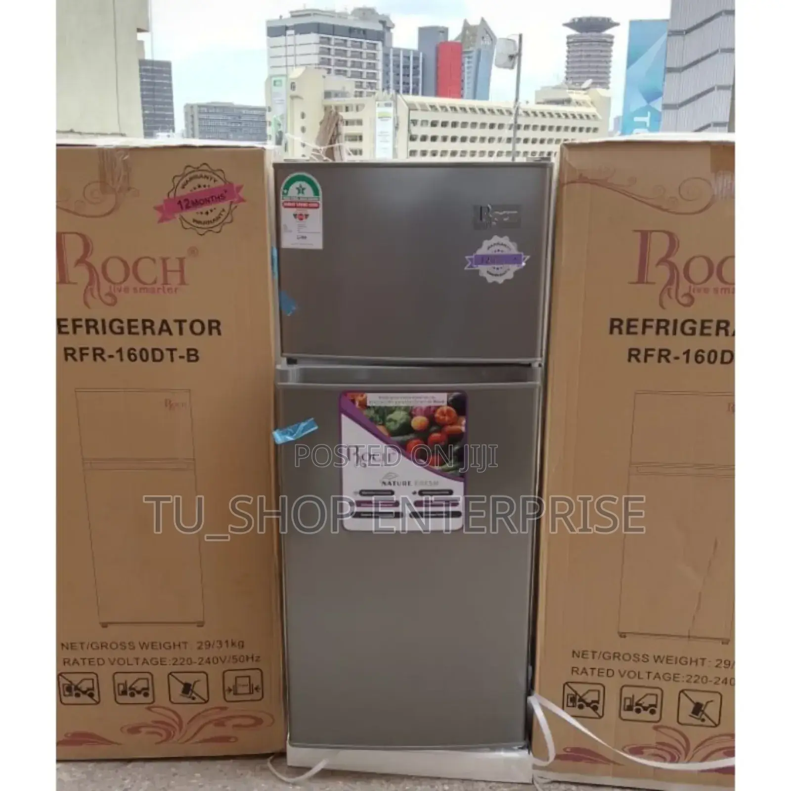 Roch 128litres RFR-160dt-B Double Door Refrigerator