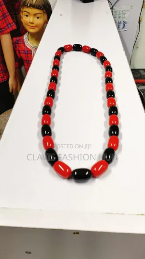 Shanga Luxe Nigerian Red Black Necklace