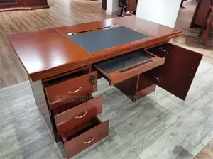 Office Desk:140cm Solid Wood-Look Executive Office Desk