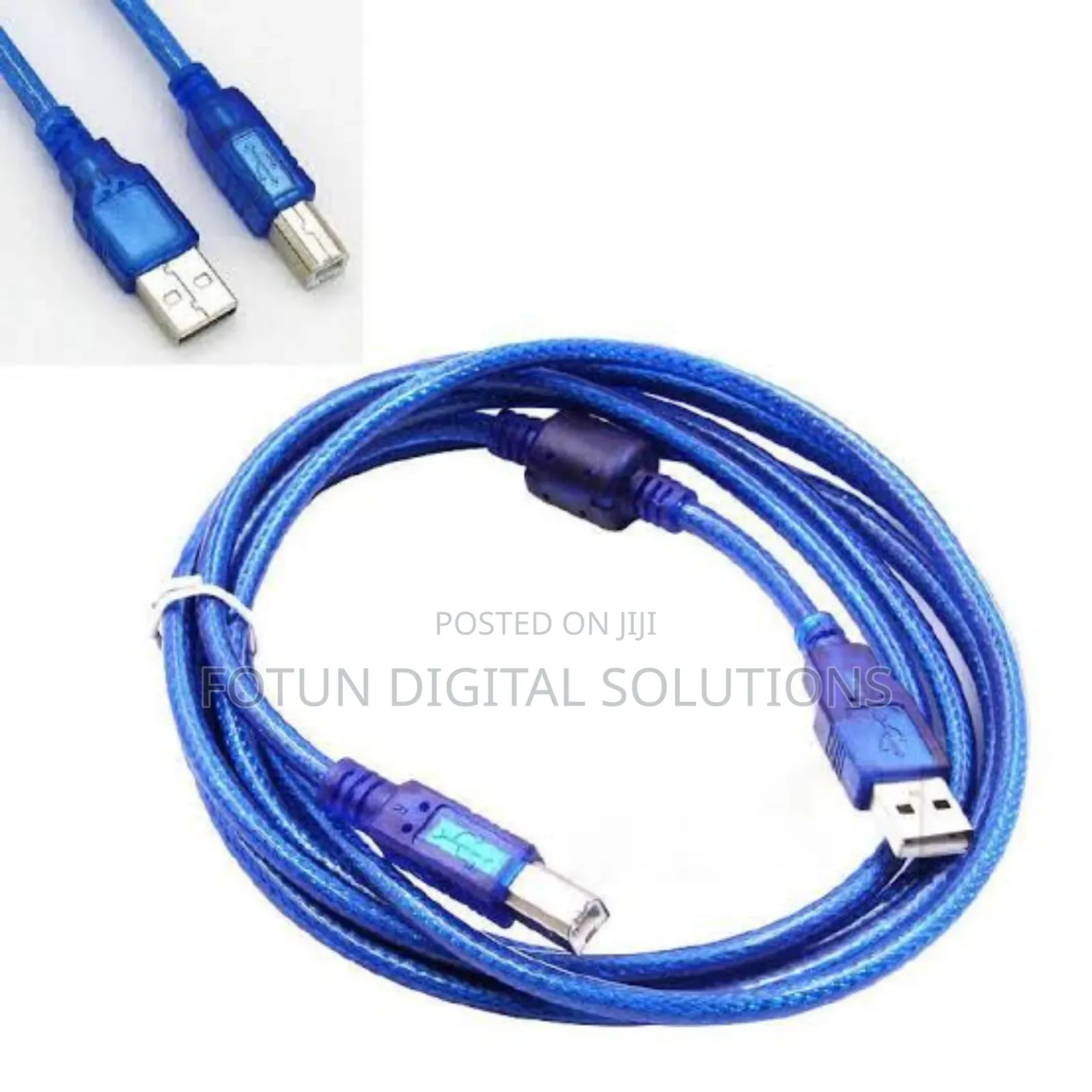 Blue Printer Cord–1.5m Usb Cable for Reliable Device Linking