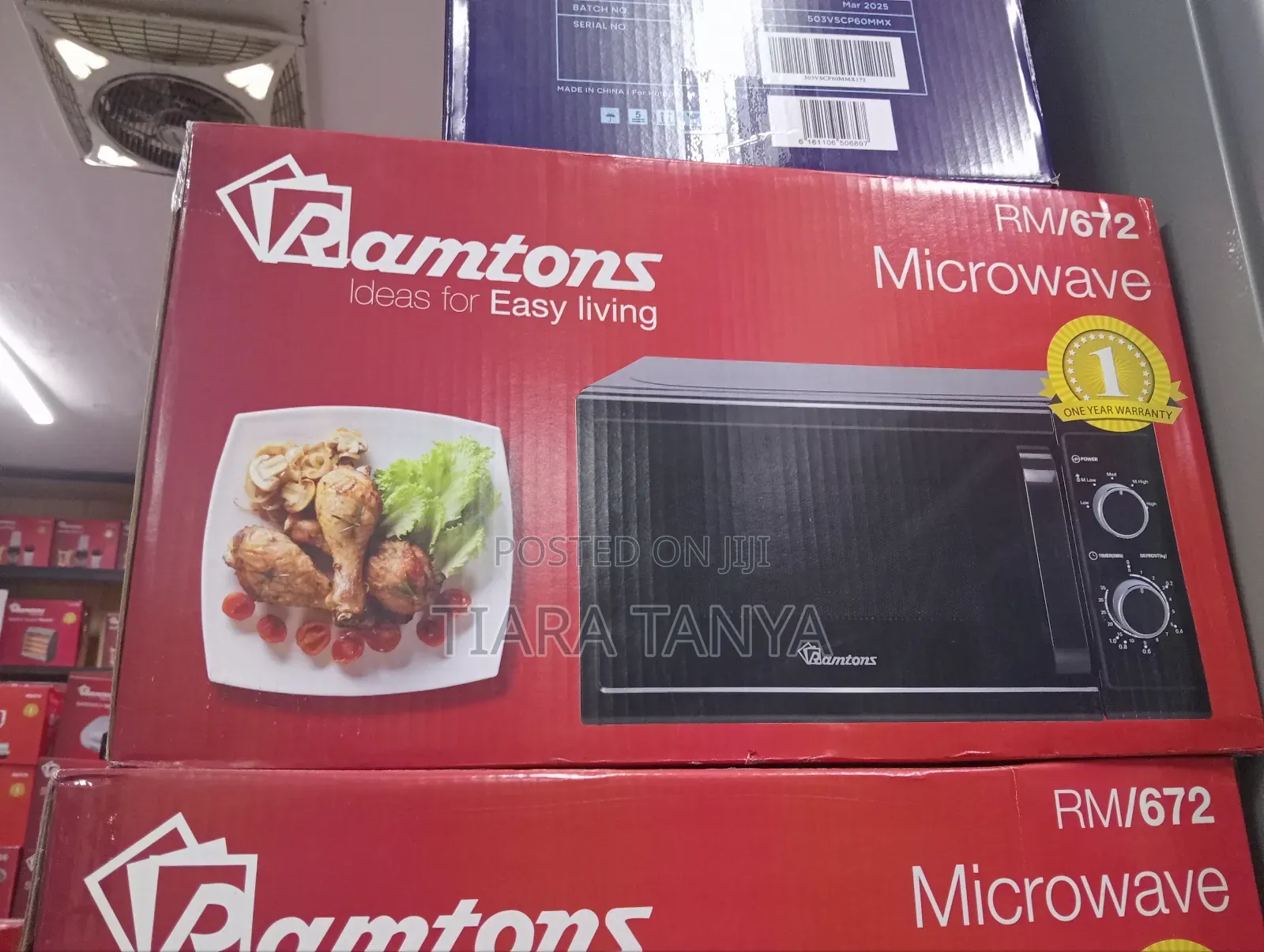 Ramtons 20 Litres Manual Microwave Black