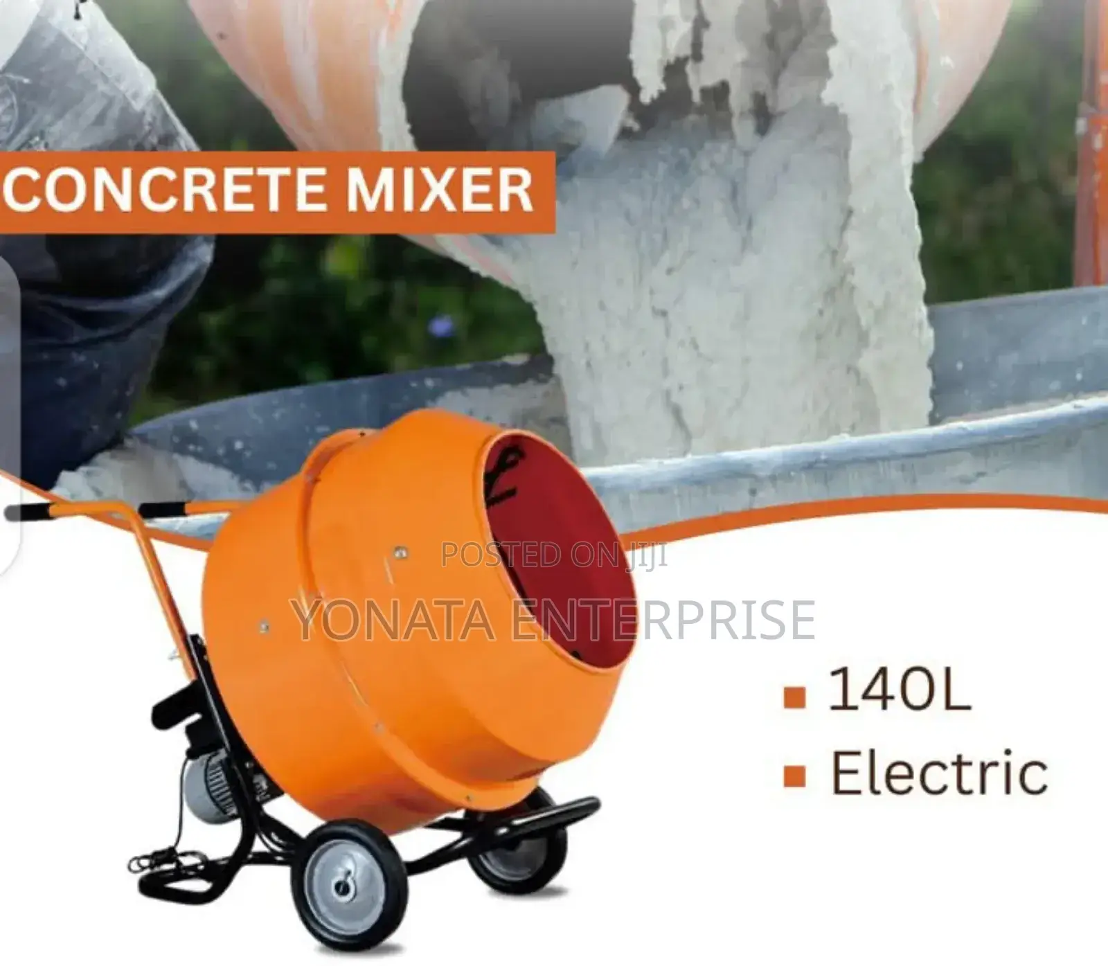 Electric Concrete Mixer 140l (Portable)