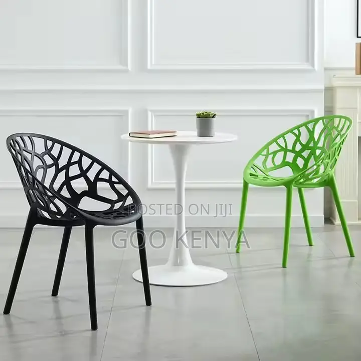 Home Chairs ; Bistro Plastic Stackable Dining Chairs