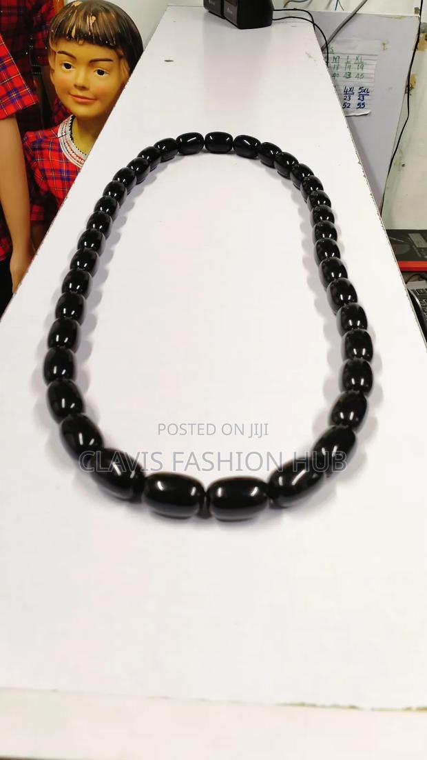 Large Beaded Black Nigerian Necklace - thumbnail 4