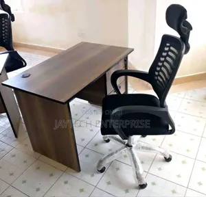 Office Desk 1mtr and Chair With Headrest