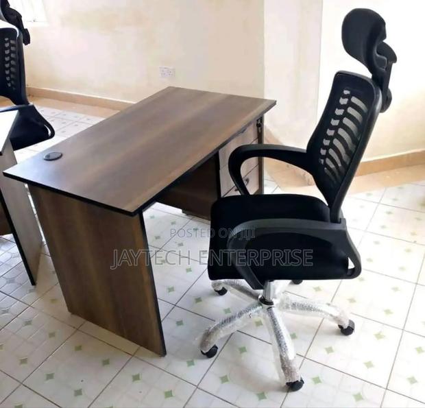 Office Desk 1mtr and Chair With Headrest
