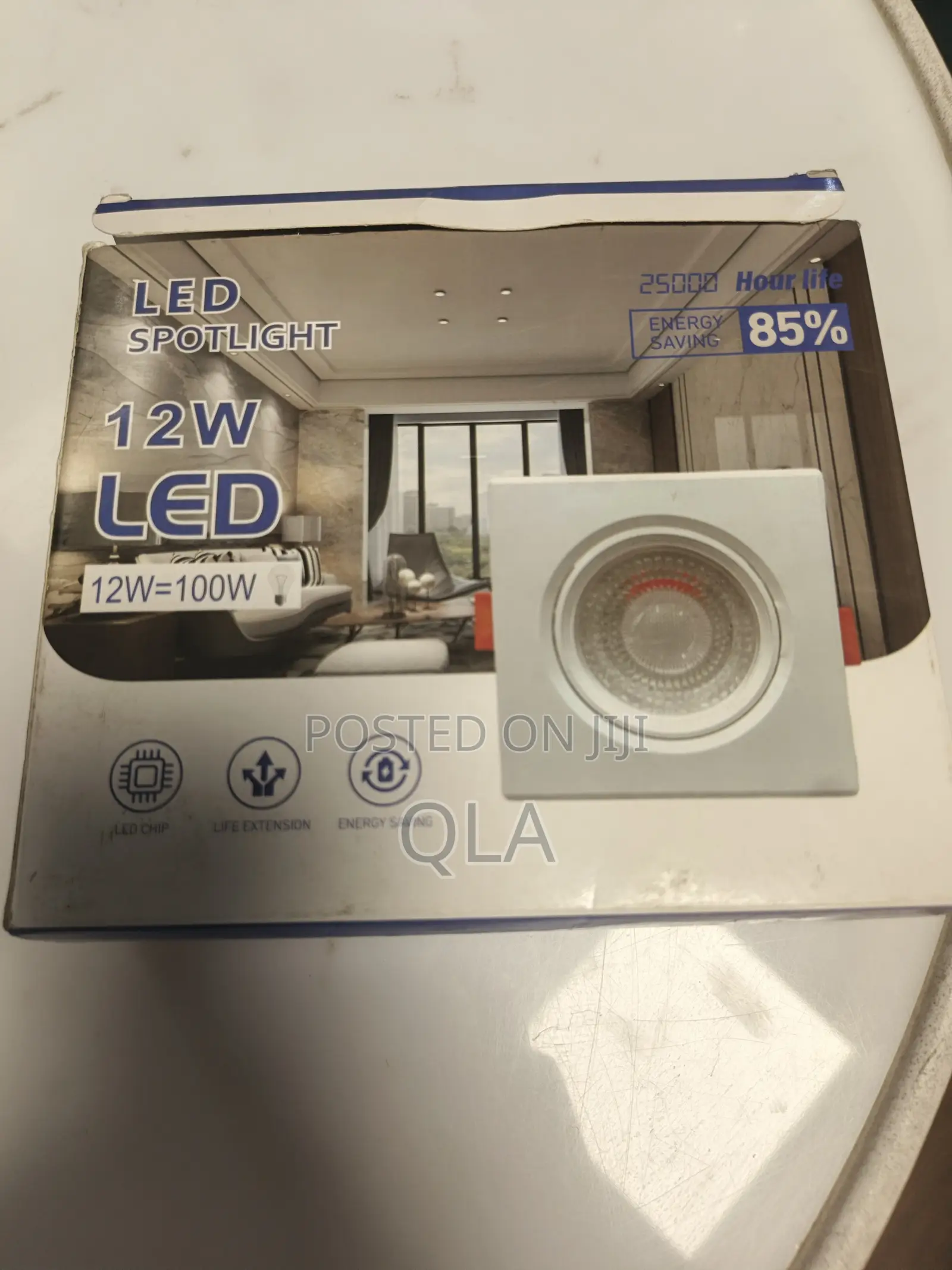 Gypsum Ceiling Light 12w Square