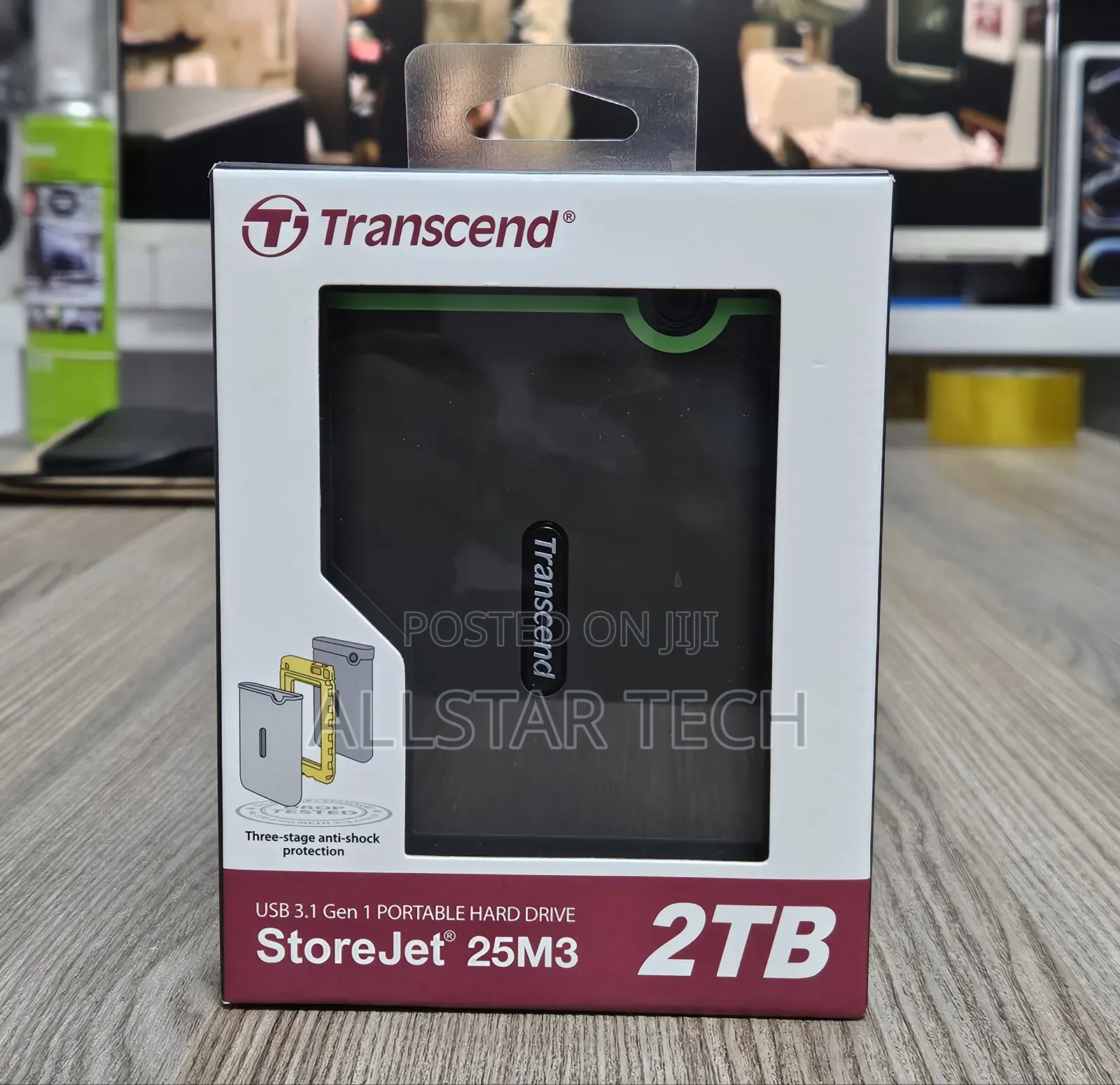 Transcend 2tb Usb 3.1 Storejet 25m3 Portable Hard Drive.