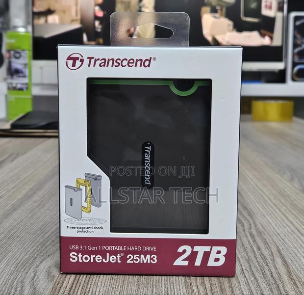Transcend 2tb Usb 3.1 Storejet 25m3 Portable Hard Drive.