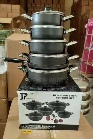 Versatile 10 Pieces Heavy Duty Jp Non Stick Cookware Set