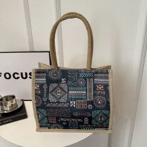 *Geometric Print Pattern Tote Bag