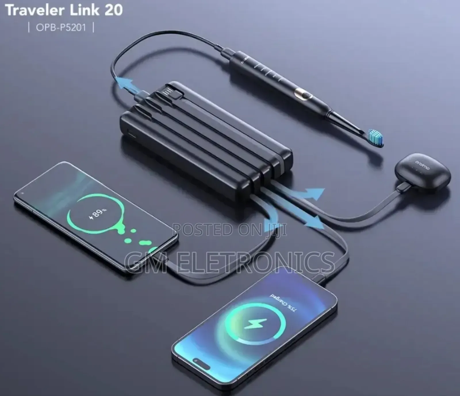 Original Traveler Link 20 20000mah(Opb-P5201)12w Power Bank.