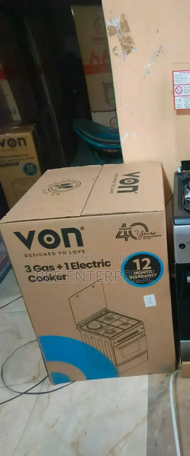 58*58 Standing Cooker 3gas+1electic Plate