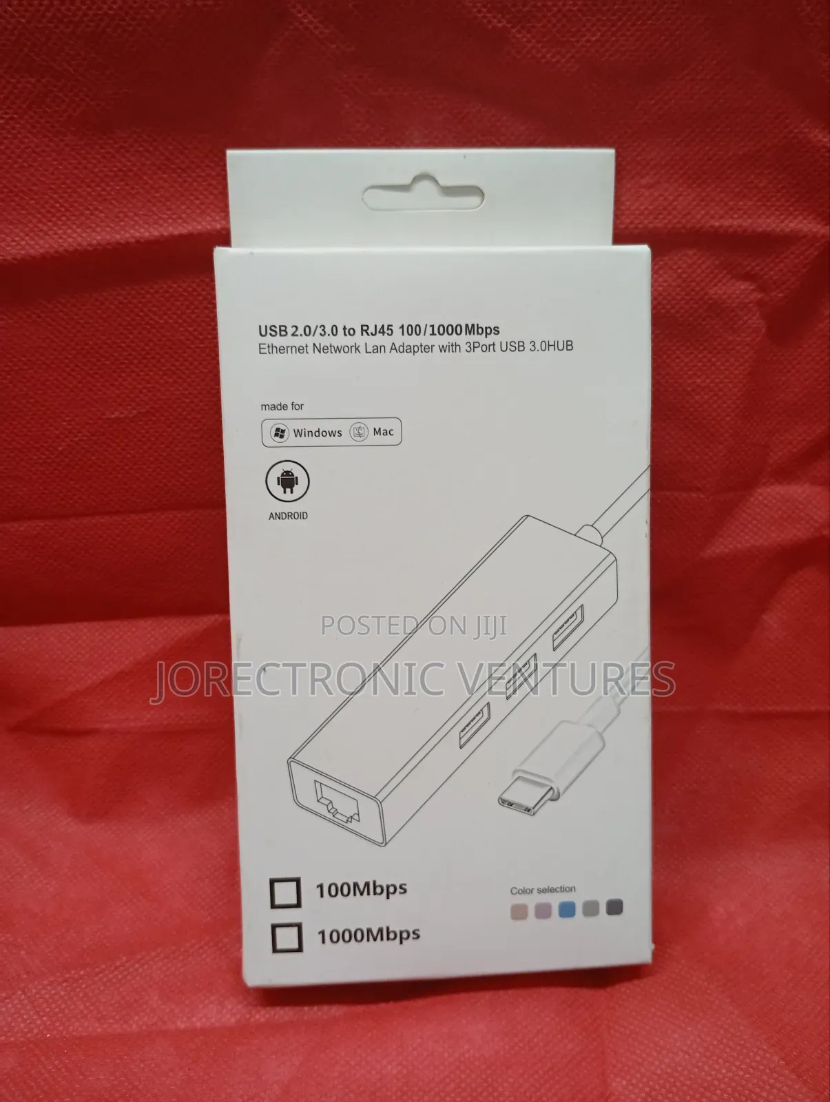 Type C 4 in 1 Hub With Ethernet Adapter