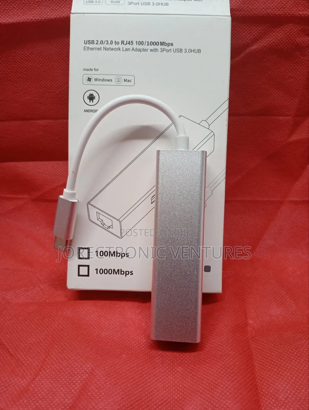 Type C 4 in 1 Hub With Ethernet Adapter