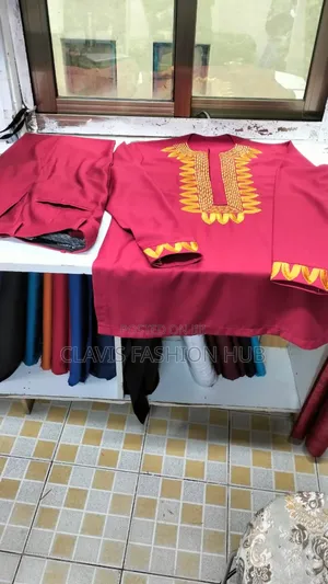 Red Hot Warrior Men Suit With Embroidery