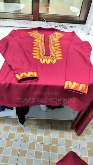 Red Hot Warrior Men Suit With Embroidery