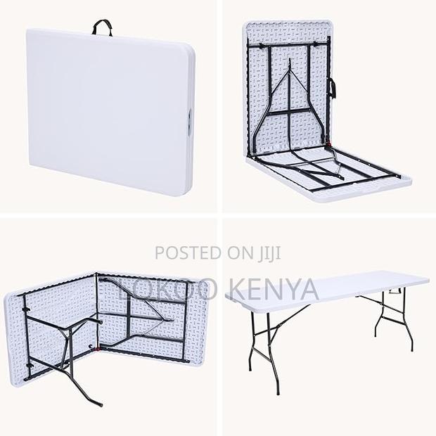 Dining Table : Foldable Metallic Legs Dining Table - thumbnail 2