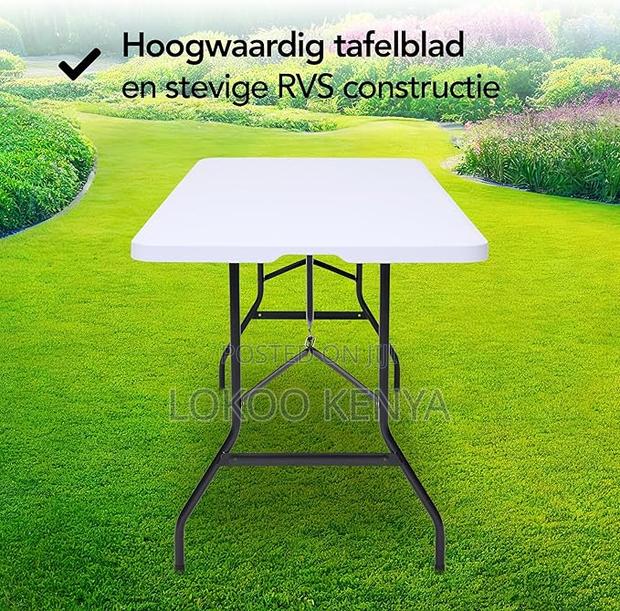 Dining Table : Foldable Metallic Legs Dining Table - thumbnail 5