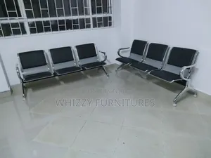 3-Seater Silver Waiting Bench