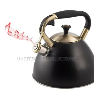 Black and Gold 3 Litre Whistling Kettle