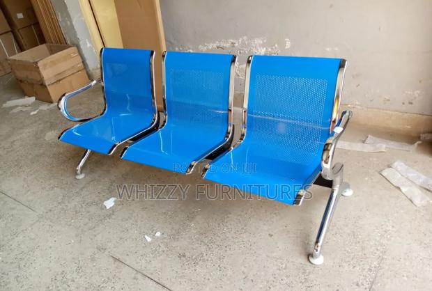 Blue Hospital Waiting Bench - thumbnail 2