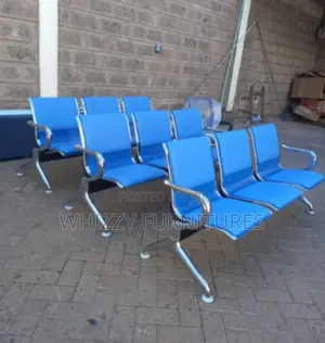 Blue Hospital Waiting Bench