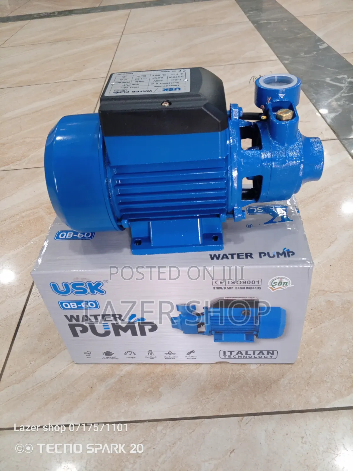 Usk Water Pump 0.5hp